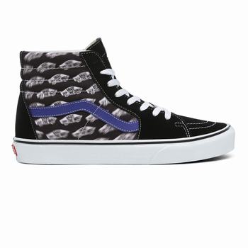 Vans Blur Boards SK8-Hi - Miesten Korkeavartiset tennarit - Mustat/Kuninkaallinen Sininen